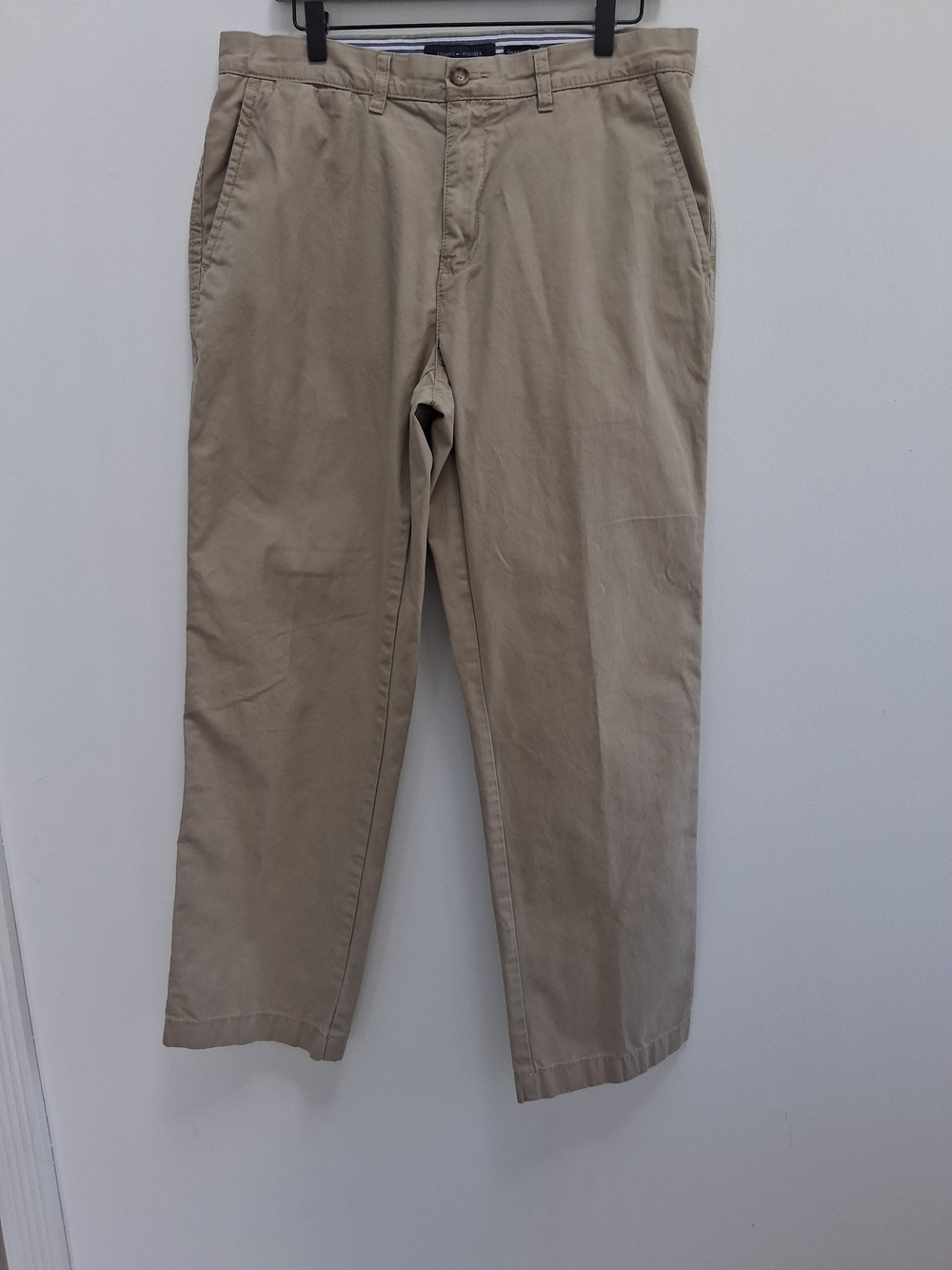 Tommy Hilfiger Beige Khaki  Straight-Leg Chino Pants 34 X 32  Classic Preppy